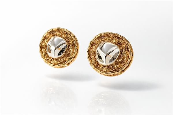 Judy Geometrik Formlu Heykelsi Round Küpe